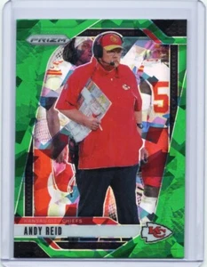 2024 Panini Prizm - Andy Reid #145 Green Cracked Ice - Foto 1 di 2