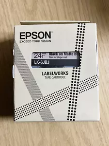 Epson LK-6JBJ Label Works Tape Cartridge Black On Matte Beige 24mm (H8) - Picture 1 of 1