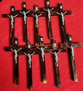 Konvolut 12 Kreuze CHRISTLICH KATHOLISCH Holzkreuz (4,5 x 2. 0 Zoll) - Bild 1 von 7