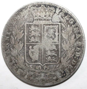 British 1/2 Crown Coin 1879 KM# 756 Great Britain UK Victoria Silver .925 Half - Picture 1 of 2
