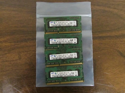 4 Pieces - M471B5773CHS-CH9 SAMSUNG LAPTOP MEMORY 2GB 1RX8 PC3-10600S-09-10-ZZZ - Image 1 of 2