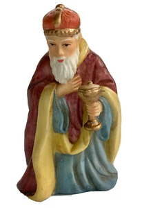 Vintage Kurt Adler mattes handbemaltes Porzellan 3,75" groß WEISER MANN KÖNIG Krippe - Bild 1 von 8