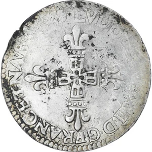 [#1179775] Frankreich, Louis XIII, 1/4 Ecu de Béarn, Uncertain date, Pau, S+, Si - Picture 1 of 2