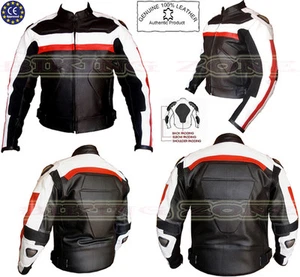 CHAQUETA DE CUERO PARA MOTOCICLISTAS APTOS PARA HOMBRE PROTECCIÓN DE METAL MOTOCICLETA/MOTOCICLETA - Imagen 1 de 2
