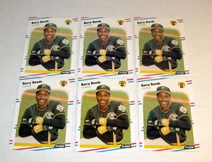 Fleer 322 Barry Bonds 1988 lote (x6) piratas segundo año - Imagen 1 de 1