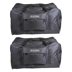 Universal Medium 15" Speaker Black Travel Carry Tote Bag w Handles 2-Pack - Picture 1 of 12