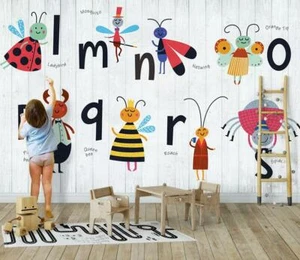 3D Yellow Bee ZHU8455 Wallpaper Wall Mural Removable Self-adhesive Zoe - Picture 1 of 5
