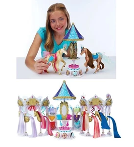 Doll House Playhouse Girls Christmas Gift Horse's Dressing Carousel Bundle - Picture 1 of 11