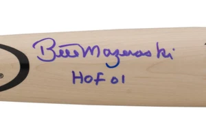 Pirates / Bill Mazeroski Signed Rawlings Pro Baseball Bat Inscribed "HOF 01" JSA - Picture 1 of 8