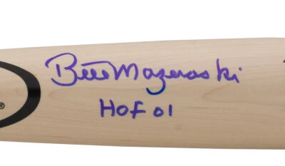 Pirates / Bill Mazeroski Signed Rawlings Pro Baseball Bat Inscribed "HOF 01" JSA - Image 1 of 4