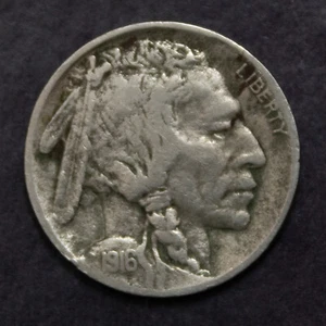 Lotto fine nichel bufalo 1916 F 670 - Foto 1 di 2