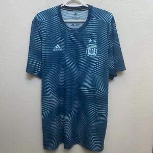 NEW Adidas Men's XL Blue Striped T-Shirt Short Sleeve Crew Neck NWT $60 - Picture 1 of 10
