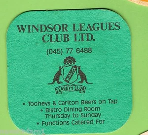 #D237. WINDSOR RUGBY LEAGUE CLUB DRINK COASTER - Bild 1 von 1