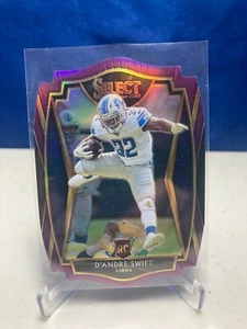 2020 Select D'ANDRE SWIFT Rookie RC Purple Die Cut #151 Detroit Lions - Picture 1 of 2