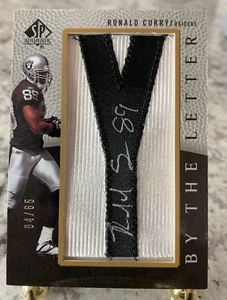Auténtico SP por letra 2007 Ronald Curry Auto Raiders 64/65 autógrafo "Y" - Imagen 1 de 2