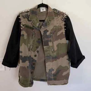 RP 4 LF Vintage Studded Camo Jean Utility Jacket - Size M - Picture 1 of 13