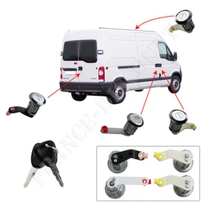 KIT SERRATURE PORTE 4 CILINDRETTO + 2 CHIAVI RENAULT MASTER 2 & MASCOTT 98-10 - Bild 1 von 1