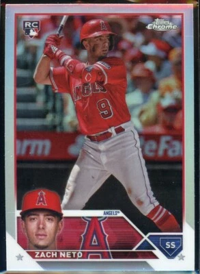 2023 Topps Chrome Update Zach Neto Angels Anaheim Refractor Rookie #USC34 RC - Image 1 of 2