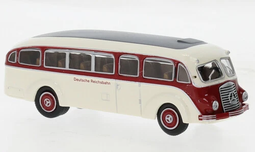 Brekina 52433 - 1/87 Mercedes LO 3500 rot/weiss Deutsche Reichsbahn 1936 - Neu