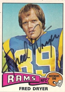 Topps #312 Fred Dryer 1975 "Hunter" autografiado - Imagen 1 de 2