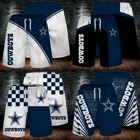 Dallas Cowboys Summer Beach Shorts Mens Casual Swim Trunks Sports Board Shorts Cover