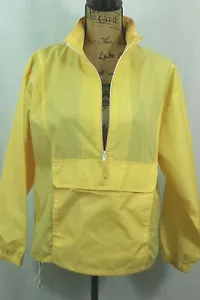 Vintage Woolrich Rain Poncho Size Medium Solid Yellow Lightweight Rain Jacket - Picture 1 of 8