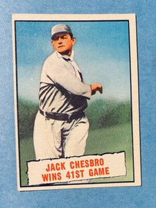 1961 Topps #407 Jack Chesbro (RC) Rookie New York Yankees Baseball No Creases