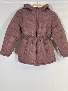 Girls' Size 8-10 Reversible Jacket Pink White Sherpa Excellent Condition - Picture 1 of 7