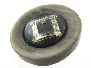 Vintage Ladies Bakelite With Lucite Inset Button For Fur Coat 1.25in N804 - Picture 1 of 6
