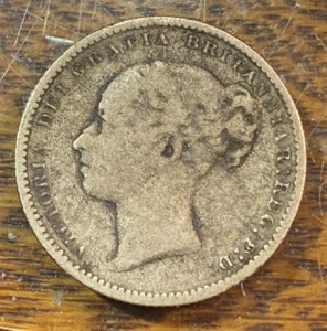 1885 Great Britain Shilling Nice Original Fine CHRC - Picture 1 of 2