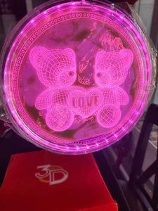 Leuchtender 3D Teddybär LOVE Dekoration ~ Neu im Karton - Bild 1 von 5