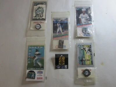 Vintage Florida Marlins MLB 1993 & 97 Collector PINS, INAUGURAL - CHAMPION ERROR - Image 1 of 4