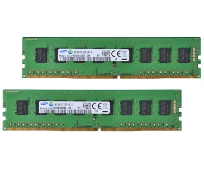 8GB Samsung 2x 4GB 1RX8 DDR4 2133P PC4-17000mhz 288pin Test Desktop Memeoy DIMM - Image 1 of 4