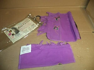 Pferdesport Stiefelabdeckungen LILA MIT Butterfl Darsteller Wahl Amara Wildleder/Lg - Bild 1 von 4