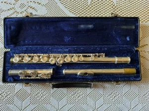 Emerson ELD Silver Plate Flute Elkhart Indiana USA With Hard Case Serial B25929 - Picture 1 of 7