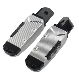 Rear Passenger Footrests Foot Pegs Pedal Fit Yamaha YZF R1 R6 R1M R1S Silver - Picture 1 of 6