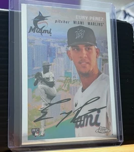 2023 Topps Chrome Platinum Anniversary - Eury Perez #172 (RC) City Variation SP - Bild 1 von 3