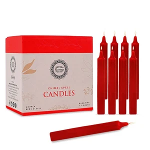 Pack of 40 Red Candles | 4" Tall Unscented Mini Taper Candles - Perfect for W... - Picture 1 of 8