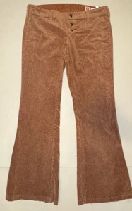 Pantalones de pana vintage años 70 Viceroy - marrón - frente a presión - tiro bajo Appx 30x30 - Imagen 1 de 11