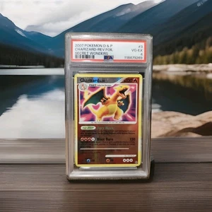 2007 Pokemon Diamond & Pearl Charizard Reverse Foil #3 | Secret Wonders PSA 4 - Picture 1 of 2