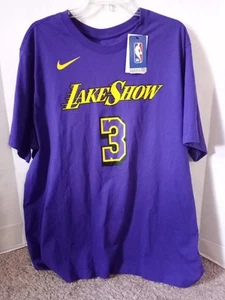 NEW NIKE LA LAKERS "Anthony Davis #3 Jersey Tee" Lakeshow, Purple 2X - Picture 1 of 13