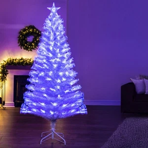 L'albero in fibra ottica effetto ondulato bianco blu 6 piedi - Foto 1 di 1