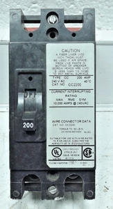 Eaton / Cutler Hammer CC2200 200 Amp 240 Volt 2 Pole Circuit Breaker - Picture 1 of 7