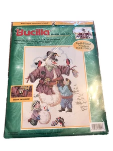 Bucilla Counted Cross Stitch Kit Dressed for Winter 84294 Sealed - Picture 1 of 2