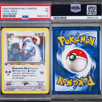 🔥 PSA 1 1ST EDITION LUGIA HOLO RARE | NEO GENESIS 9/111 🔥 - Image 1 of 4