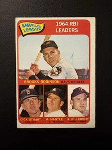 1965 O-PEE-CHEE BASEBALL #5 B. MANTLE/ROBINSON/KILLEBREW HOF VG-EX+ - Picture 1 of 3