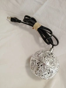 Decorazione natalizia uccellino cinguettio elettronico argento vintage - Foto 1 di 2