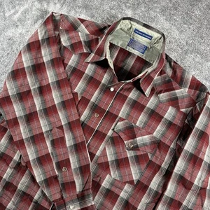 Vintage Pendleton Shirt Mens Medium Red High Grade Western Wear Wool Pearl Snap - Picture 1 of 11