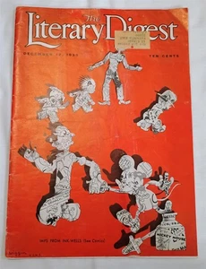 The Literary Digest December 12, 1936 Magazine Vintage Comic Cutout Cover - Picture 1 of 8