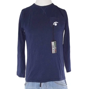 Jaked T-shirt Uomo M Medium Blu A Manica Lunga Girocollo Cotone Maglietta Maglia - Picture 1 of 10